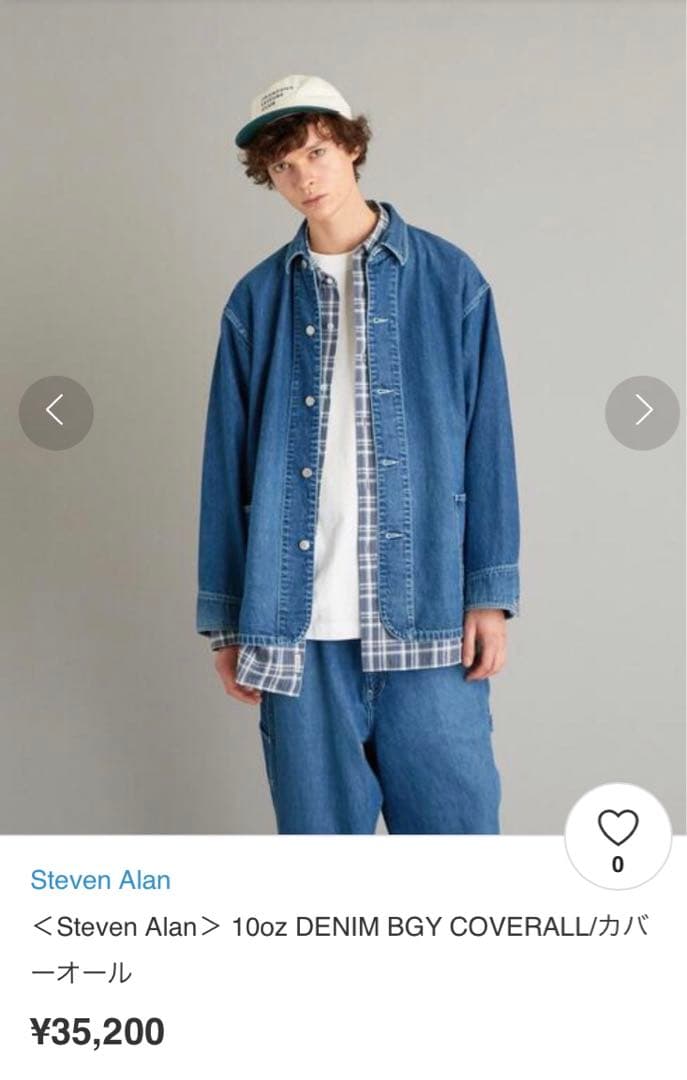 StevenAlan 10oz DENIM BGY COVERALLカバーオール Steven Alan（スティーブンアラン）の「＜Steven Alan＞ 10oz DENIM