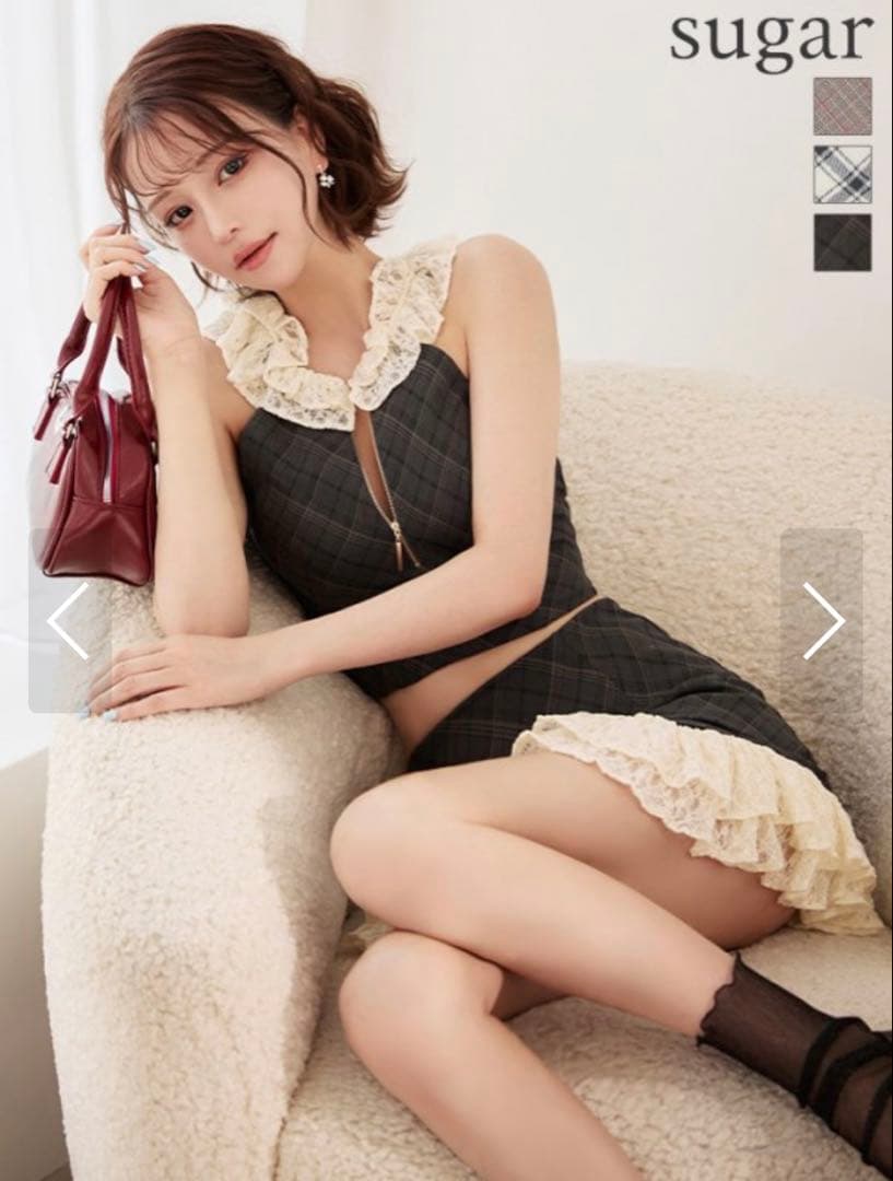 チェック柄フリルドレス Sサイズ チェック柄切替フリルワンピース – BUNNY APARTMENT