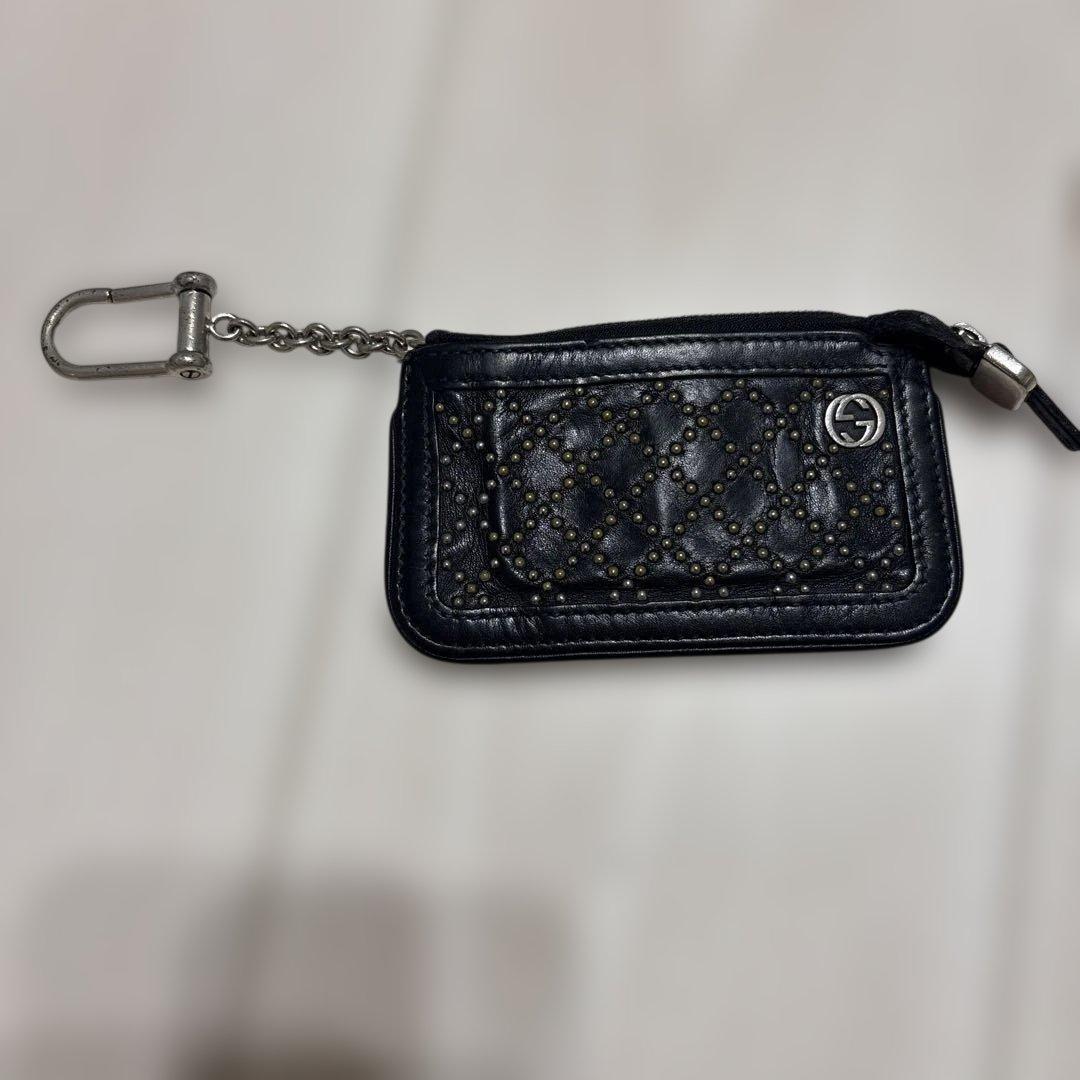 GUCCI ディアマンテ スタッズ キーリング付 コインケース 正規品