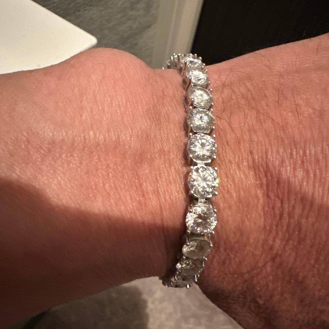 refind モアサナイト ブレスレット　19cm 6.5mm 定価3万8千円