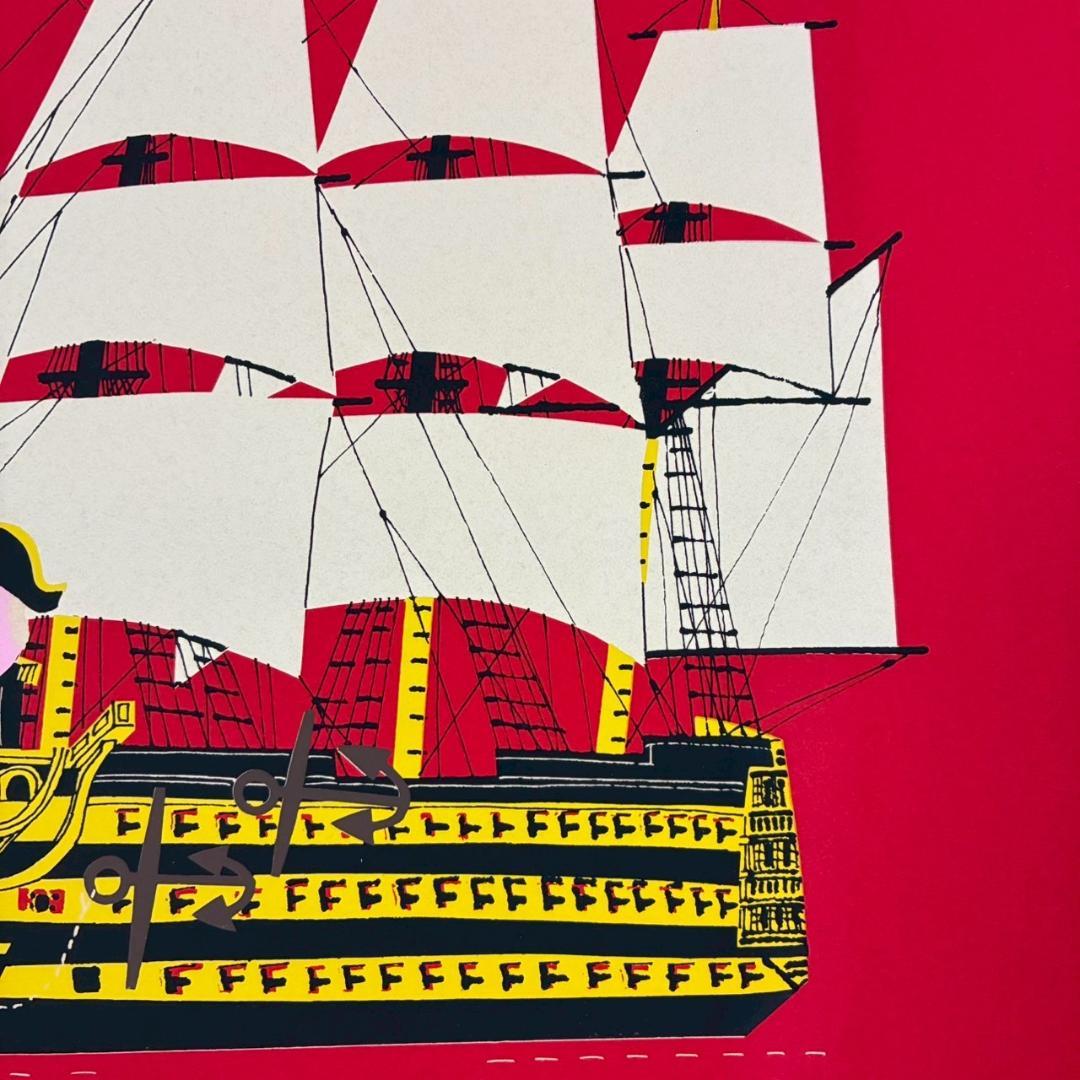 柳原良平「H.M.S.VICTORY」リトグラフ 直筆サイン入 アンクルトリス