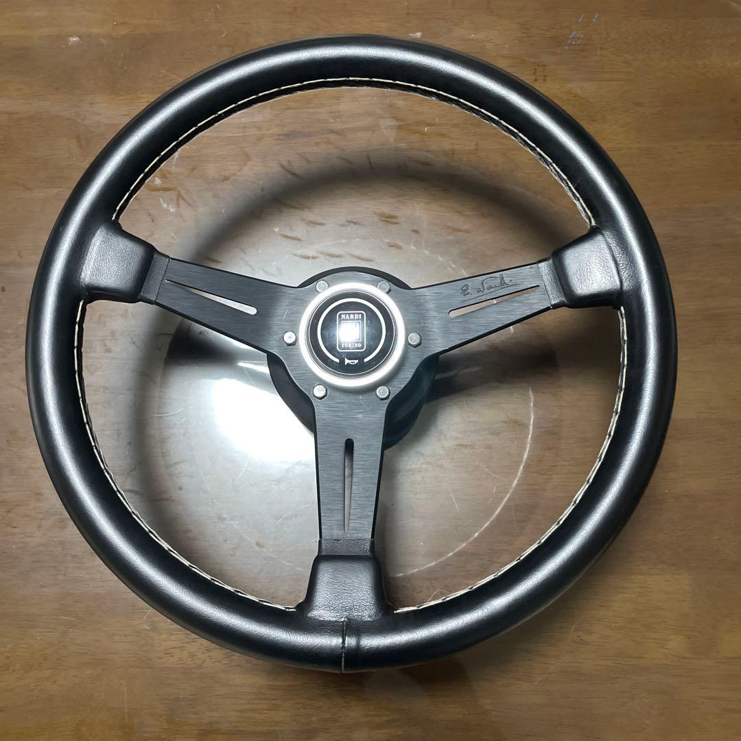 ナルディステアリング ブラックレザー CLASSIC ブラックレザー/ブラックスポーク（33φ）N110 - NARDI