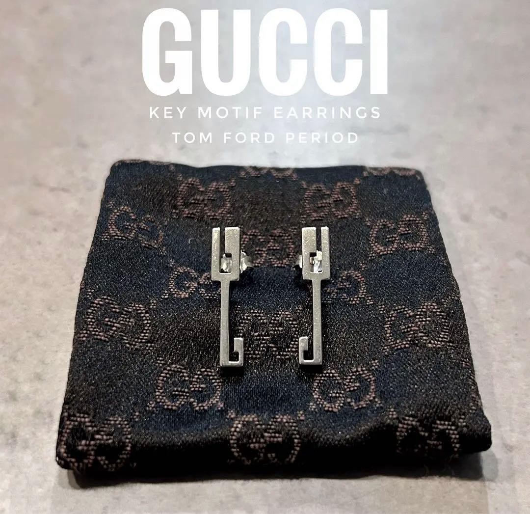 【アーカイブ】GUCCI キーモチーフ ピアス トムフォード期 鍵 925 グッチ GUCCI GUCCI ピアス INTERLOCKING 796323 J8400 フープピアス
