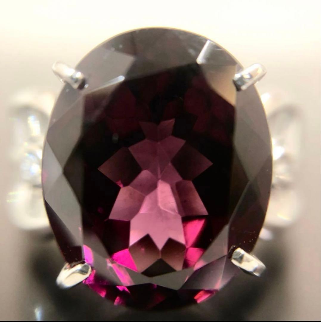 ロードライト ガーネット リング 9.38ct ダイヤ プラチナ ダイヤモンド