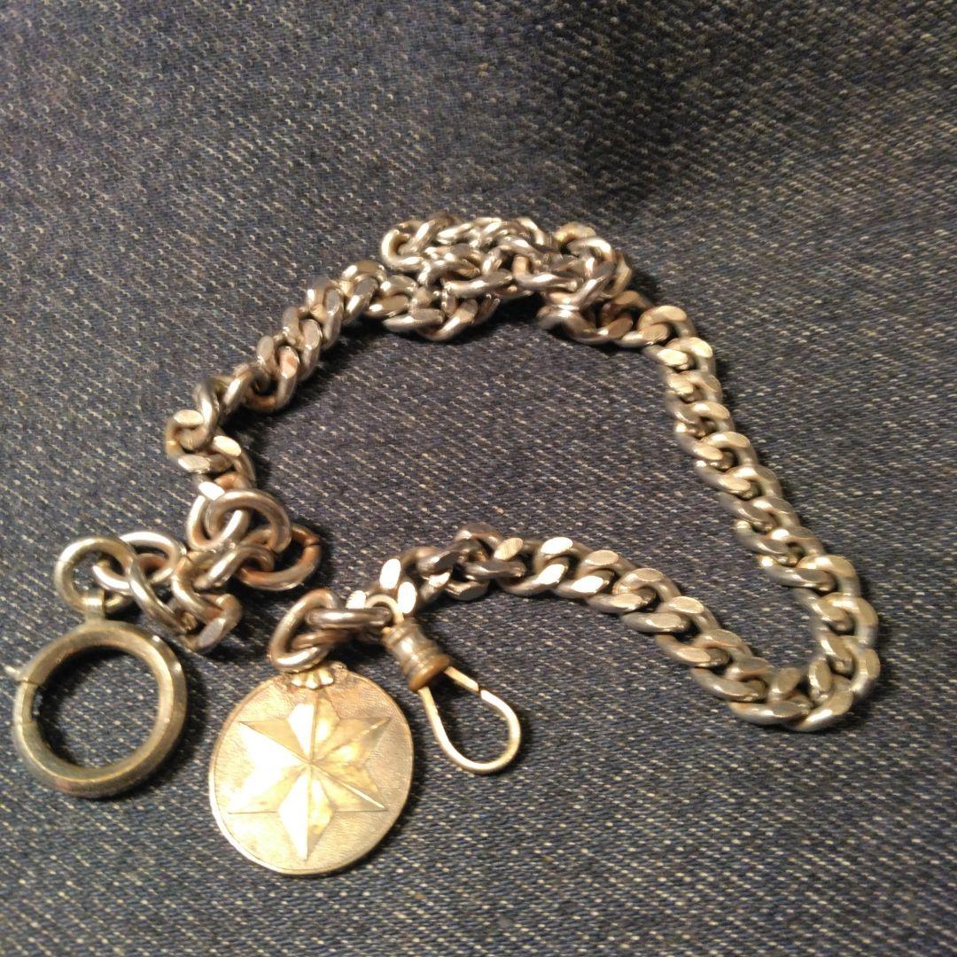 古い懐中時計 アンティーク チェーン ビンテージ A カバーオール