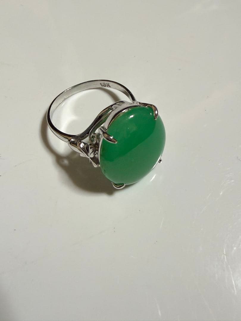 18K翡翠オーバルカットリング 楽天市場】【ｾｰﾙ】翡翠 36.54ct リング 16号 PT900 プラチナ 指輪