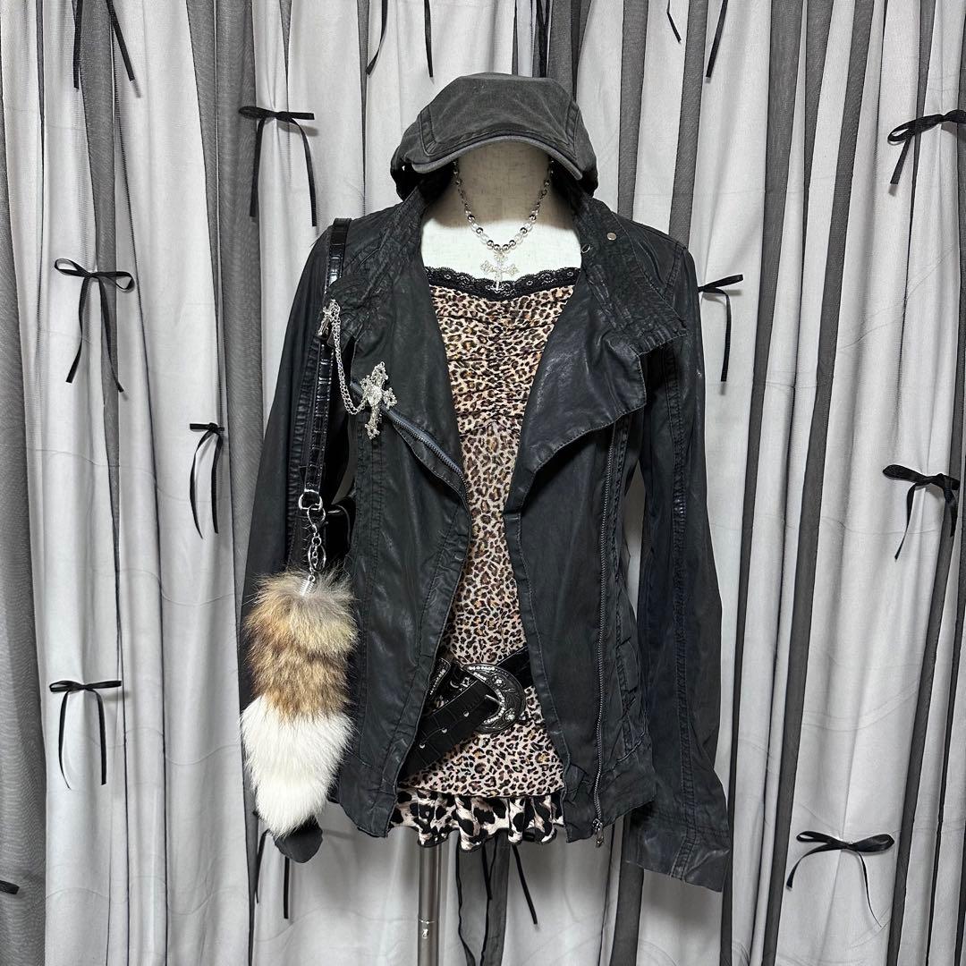 平成ギャル y2k ライダース風ジャケット アウター お兄系 フェアリー