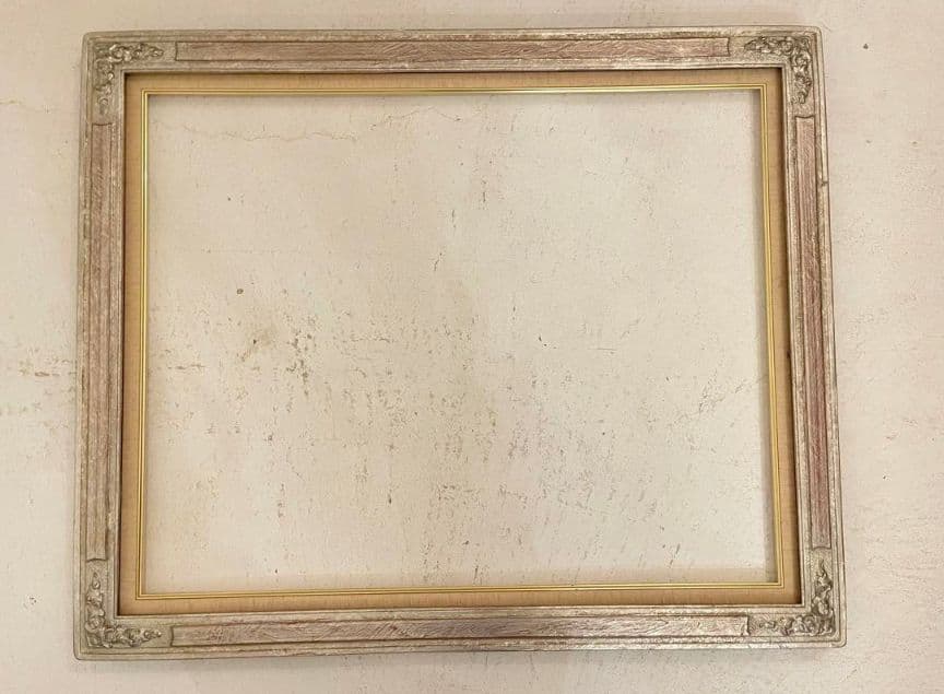 大きいアンティーク木製フレーム額縁 木製アンティークフレーム フレンチインテリア 額縁 ウォール