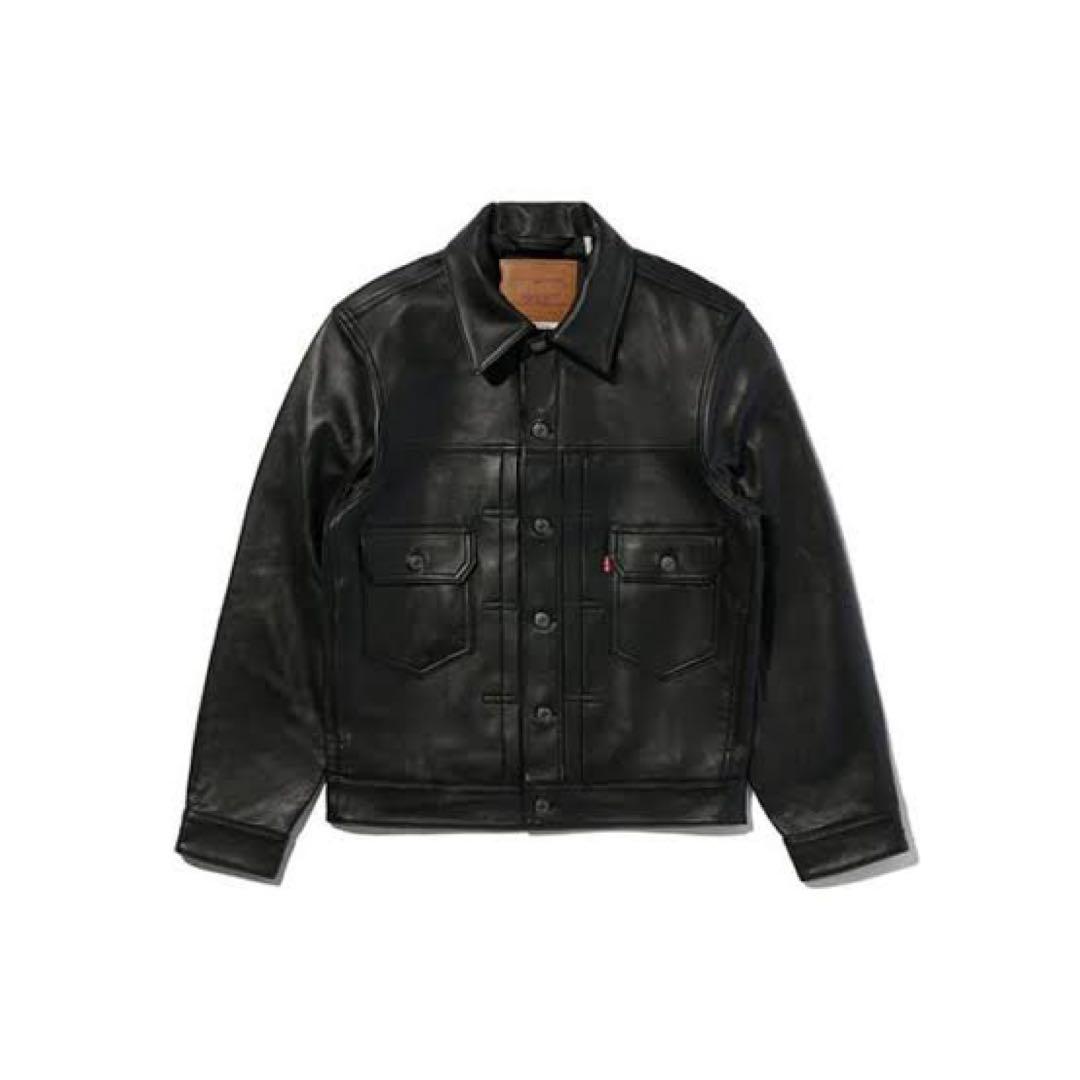 LEVI'S PREMIUM BLACK LEATHER JACKET サイズS Levi's（リーバイス） ブルゾン アウター PREMIUM BLACK FULLZIP