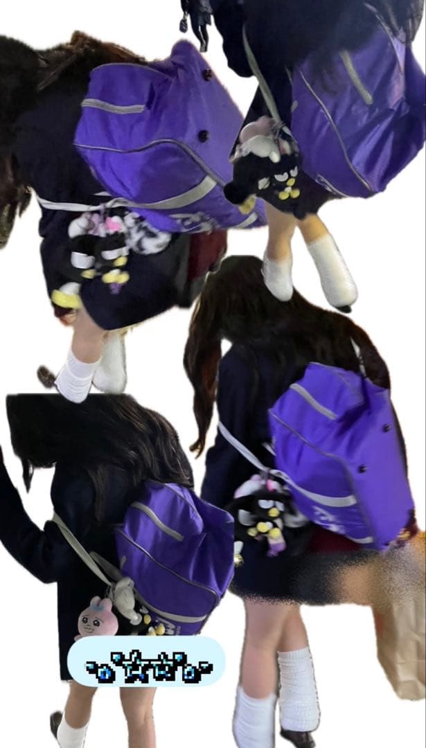 旧 ワッぺ スクバ パープル 紫 平成 キーホルダー付き お値下げ中