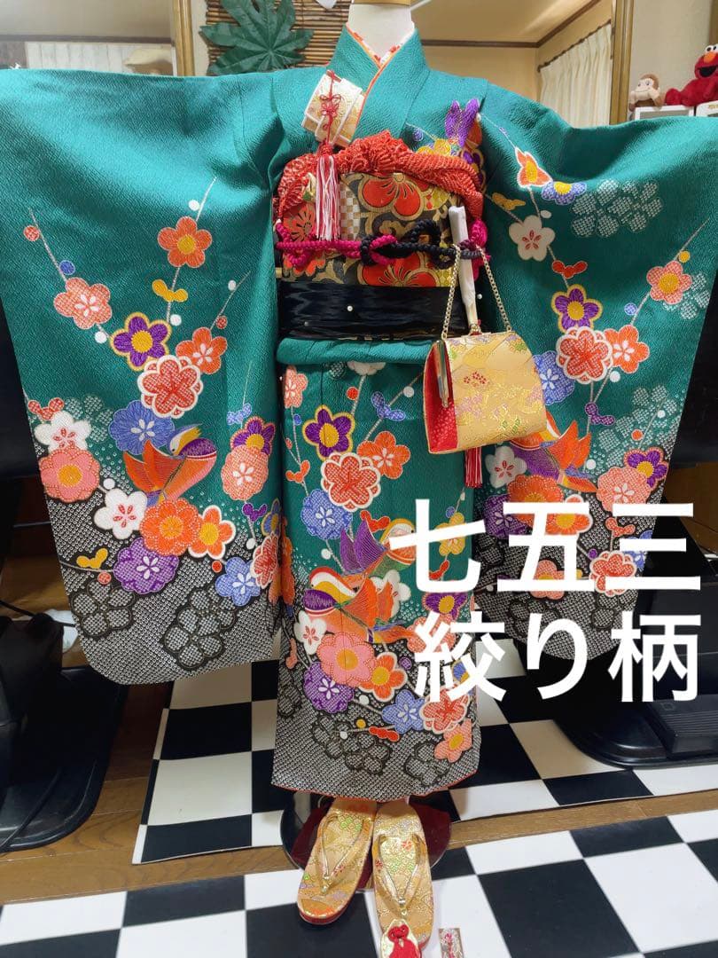 七五三7歳様　お着物、小物新品フルセット 楽天市場】【レンタル】753 七五三 着物 7歳 フルセット 女の子