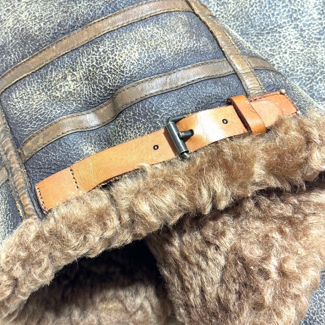 希少 美品 RALPH LAUREN XL ラム レザー ベスト ラルフローレン - メルカリ