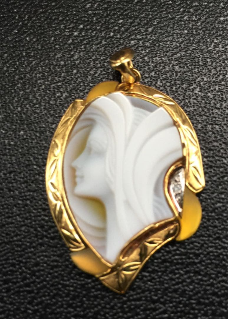 カメオブローチ 楽天市場】T【K18】カメオブローチ ペンダントトップ K18 総重量約10.8