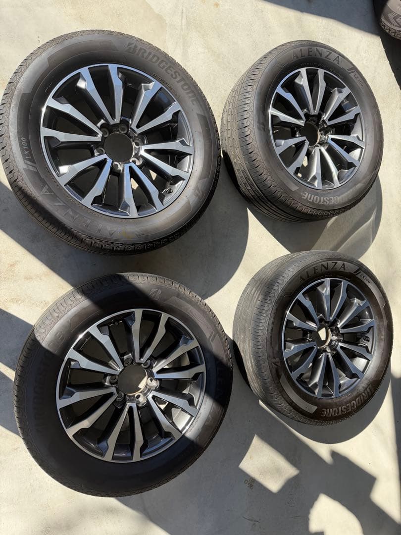 150系後期ランクルプラド純正オプション19インチアルミホイールタイヤセット トヨタ TOYOTA ランドクルーザープラド (150系) 後期 純正 19インチ