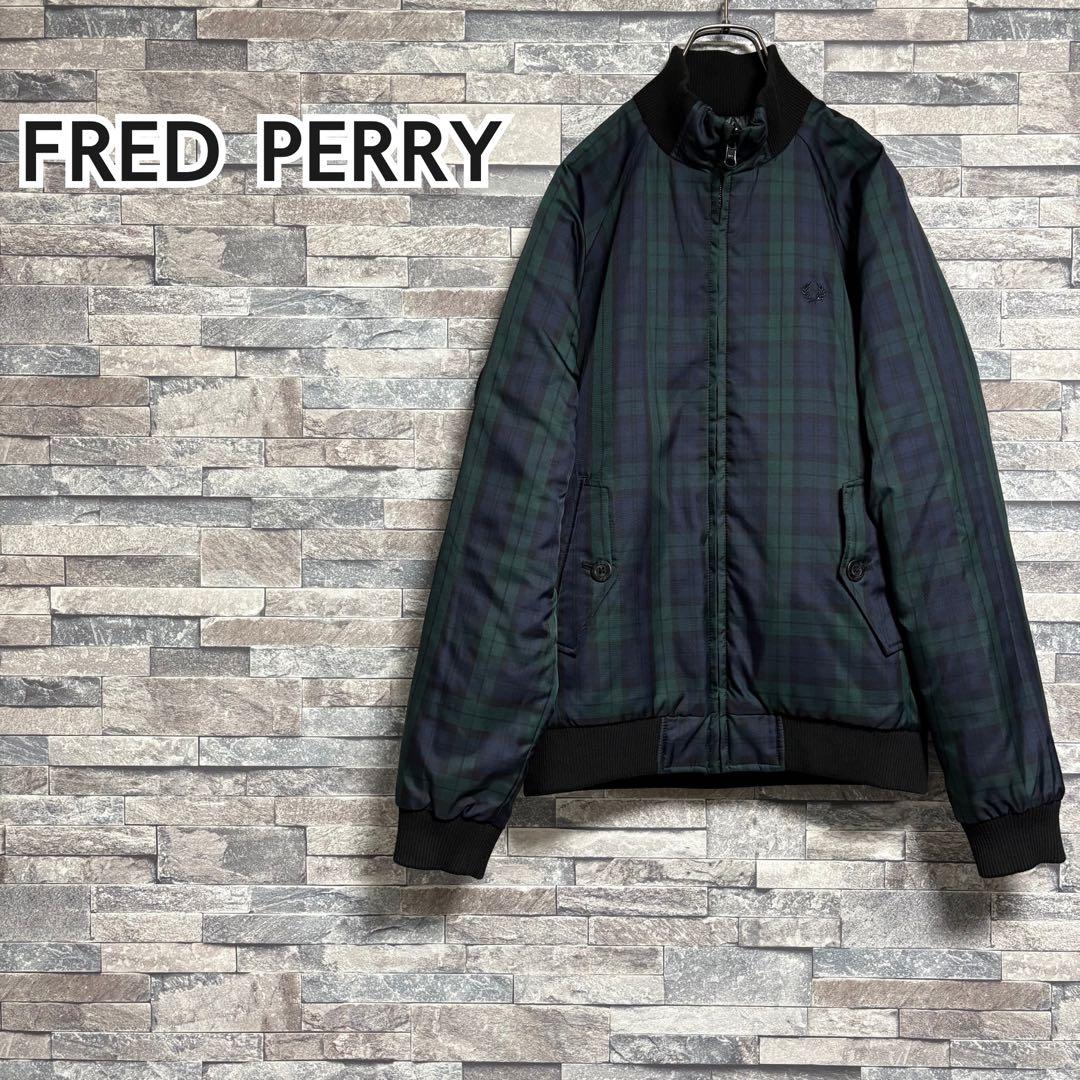 FRED PERRY リバーシブルブルゾンジャケット チェック キルト サイズO