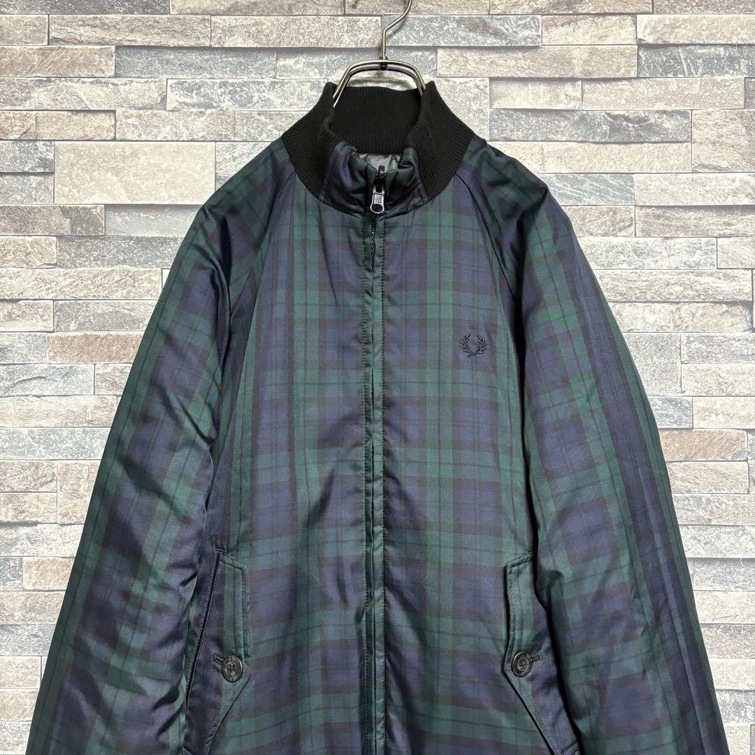 FRED PERRY リバーシブルブルゾンジャケット チェック キルト サイズO