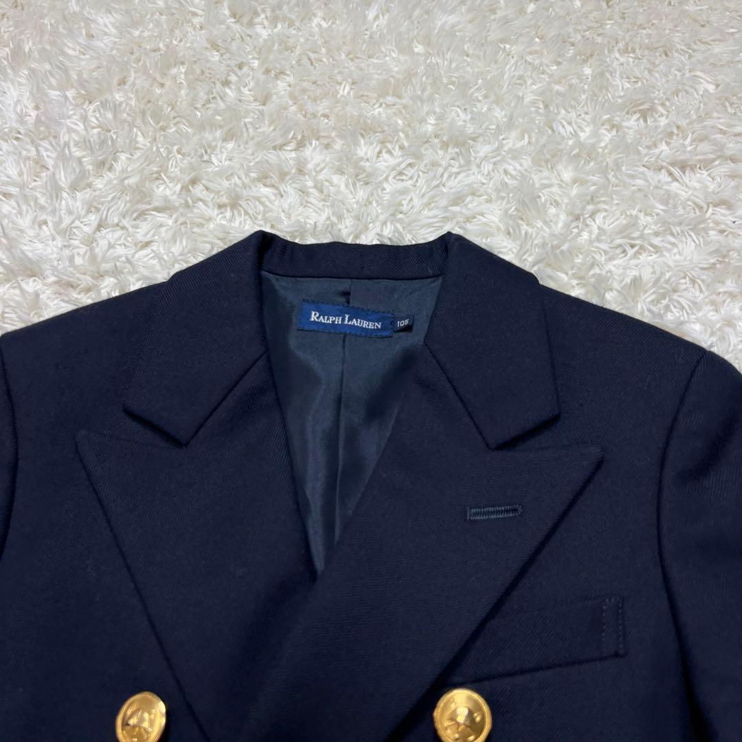ラルフローレン キッズ 紺ブレ ダブル 金ボタン 入学 卒業 セレモニー