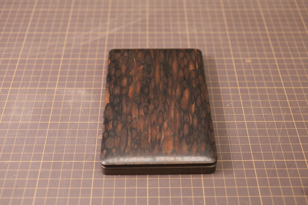 即購入可】美品／黒柿／朱雀杢蓋／硯／骨董／書家／書道／文房四宝／古