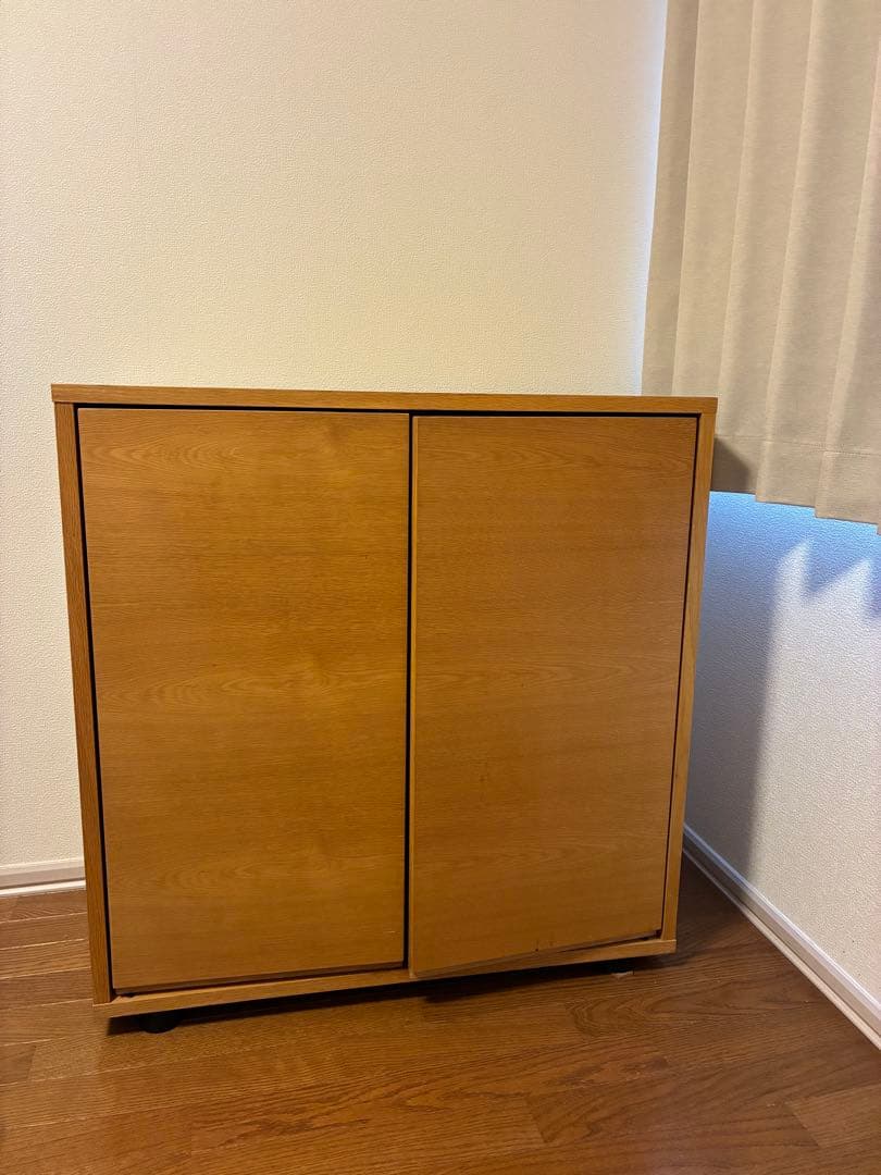 トランジット　無印良品　木製キャビネット 木製キャビネット 木扉 スリム ウォールナット材突板 | 無印良品