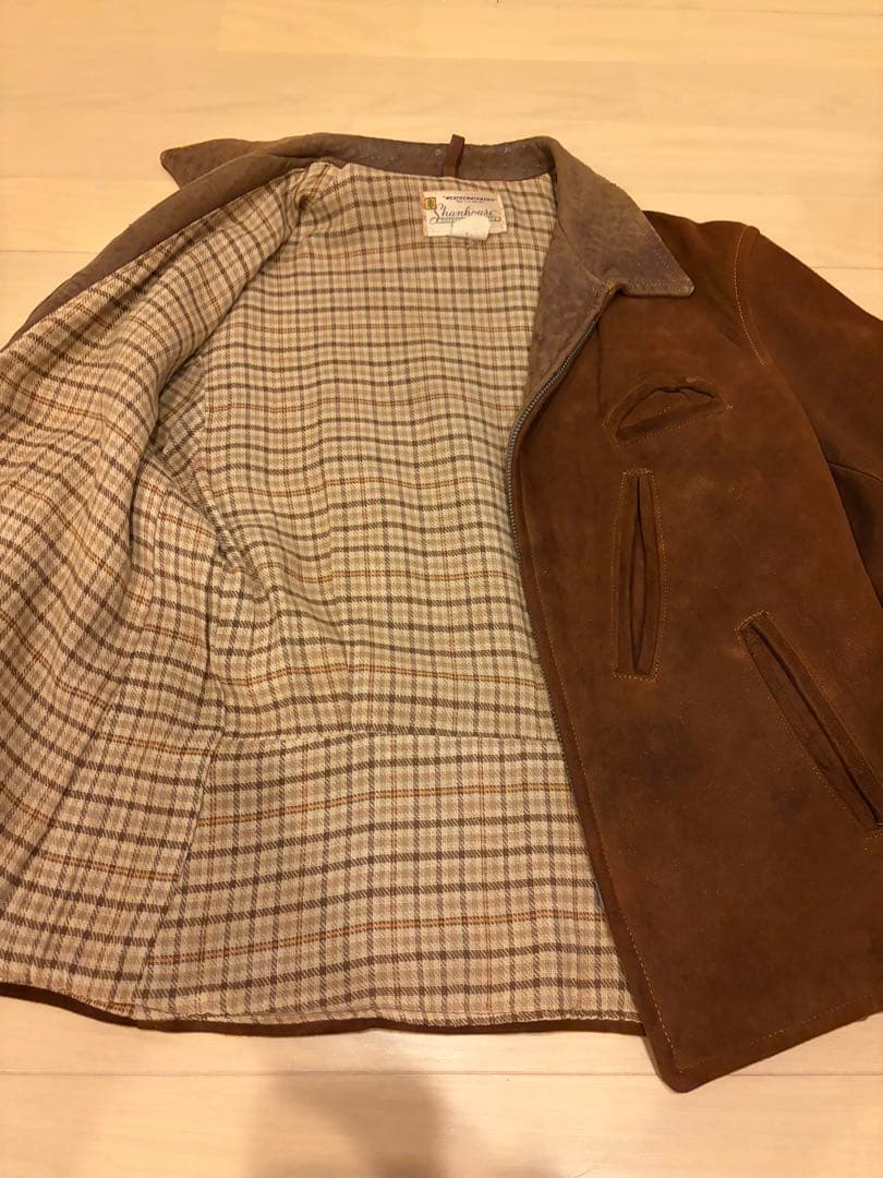 希少】40s Shanhouse スウェードスポーツジャケット - メルカリ