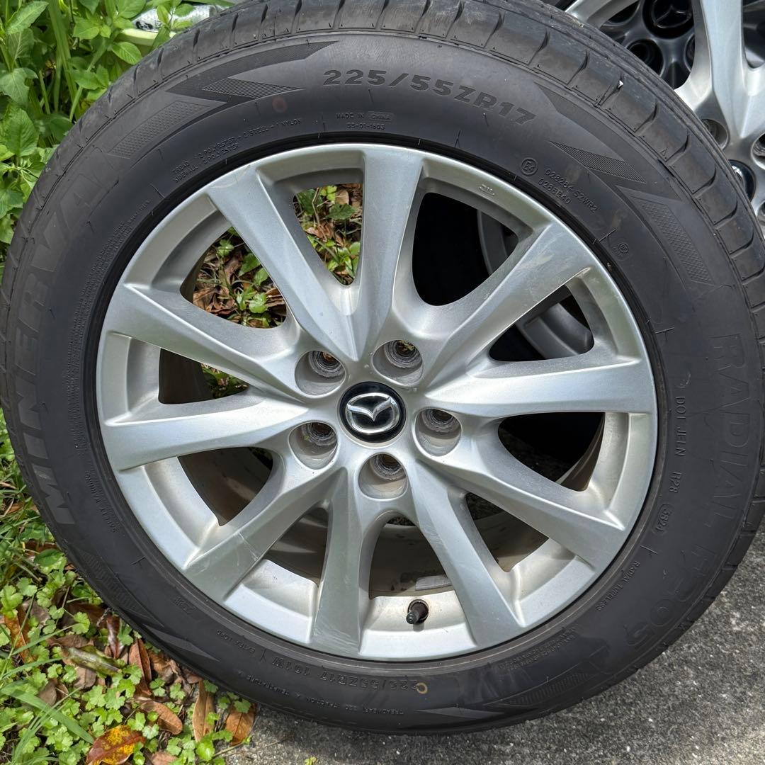 マツダ 純正17インチホイールとタイヤ225/55ZR17 4本セット マツダ CX-5/CX-8/etc 当社指定輸入スタッドレスタイヤ 225/65R17