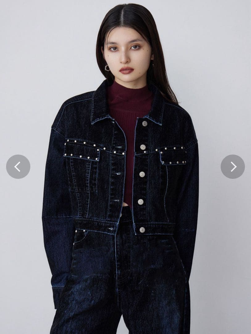 MURUA フロッキーデニムジャケット　2025 今週限定1000円オフ MURUA（ムルーア） デニムジャケット gジャン 「セットアップ対応