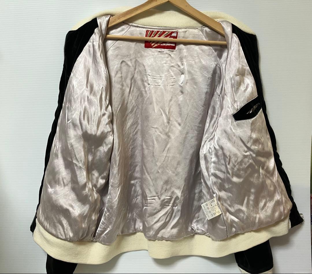 ヒューストン スカジャン 別珍 白虎 龍 L