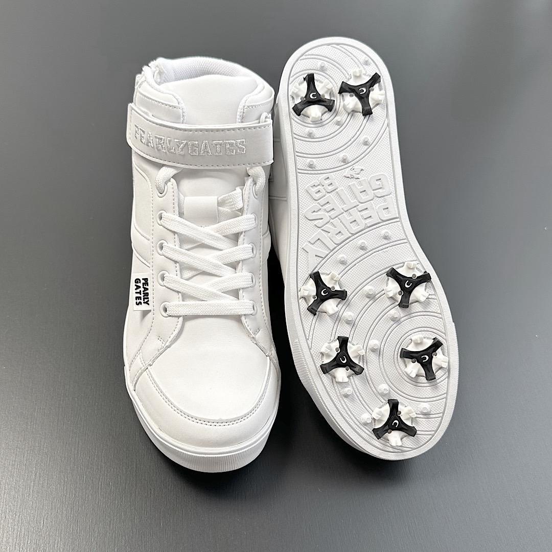 新品正規品 パーリーゲイツ 定価35200円 ゴルフシューズ 白 23.5cm