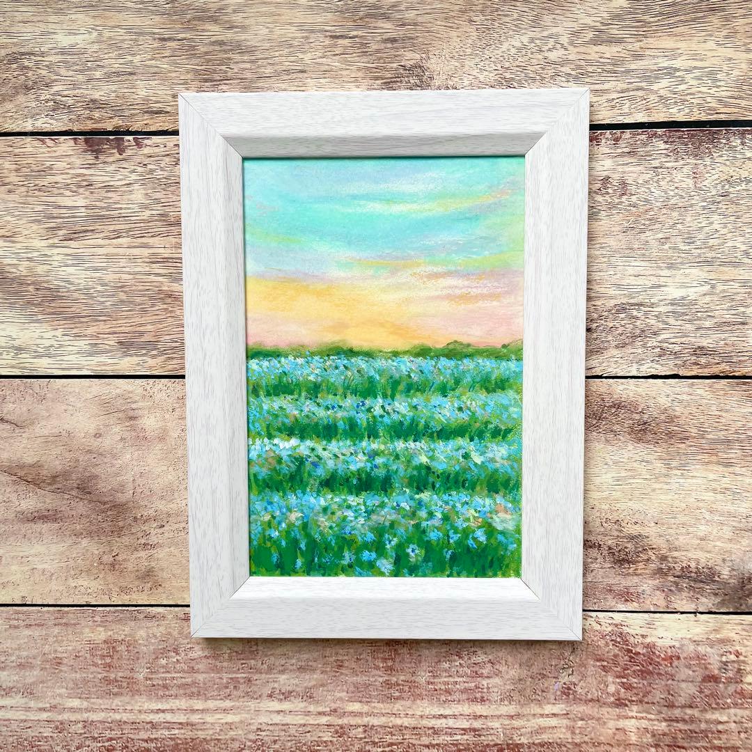 オイルパステル画 アクリル画 5点 オイルパステル画 アクリル画 ご予約品 5