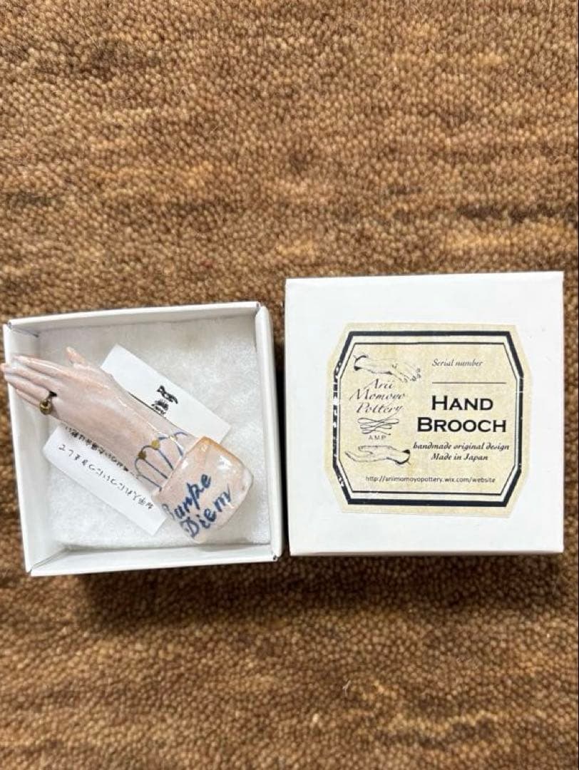 arii momoyo pottery HAND BROOCHブローチ piece k.omono fioret wreah brooch ブローチ blue ブルー | 手芸