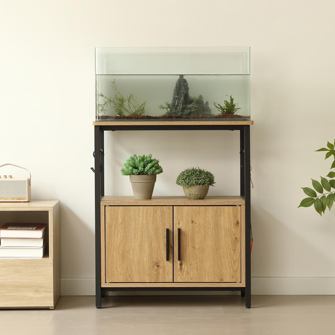 水槽台 水槽スタンド 耐荷重120kg 収納棚 60cm×30cm BROWN 水槽台 60cm 水槽ラック タワー 水槽スタンド 耐荷重120kg 幅60cm 奥行