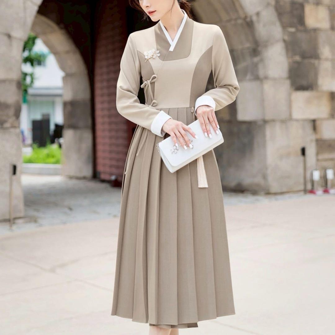 テチャングン ソクチマ 生活韓服2着 ノリゲ 4セット チマチョゴリセットdイソル・青(身長110～112cm 6号サイズ) セット 夢