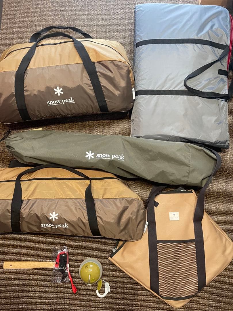  peak キャンプテントセット snow peak（スノーピーク） 1/27まで全品+P5% テント 野遊びセット