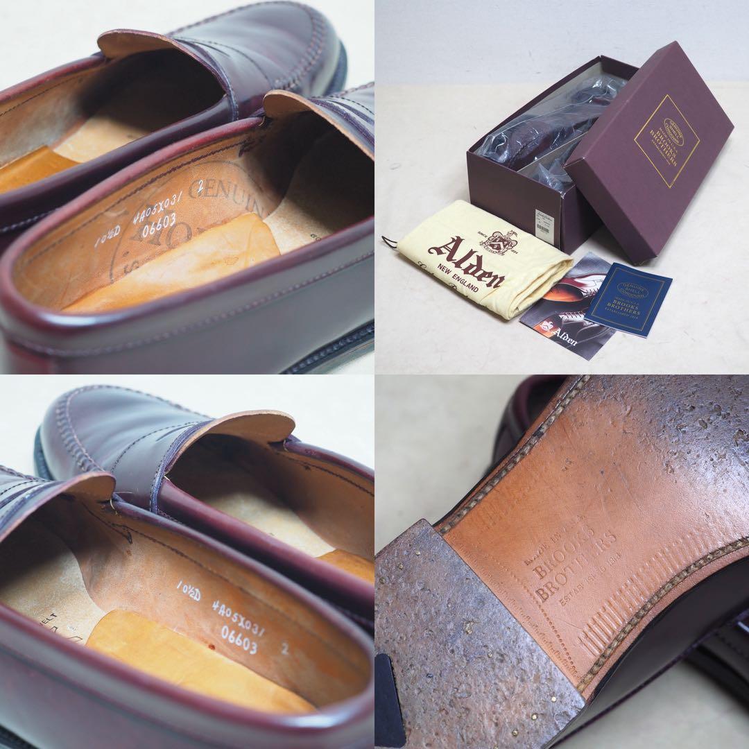 Alden x Brooks コードバンアンラインドペニーローファー 10.5D