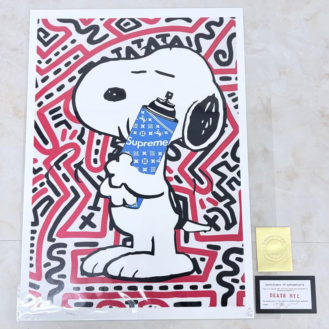 DEATH NYC スヌーピー 限定100枚 現代アート 直筆サイン - メルカリ