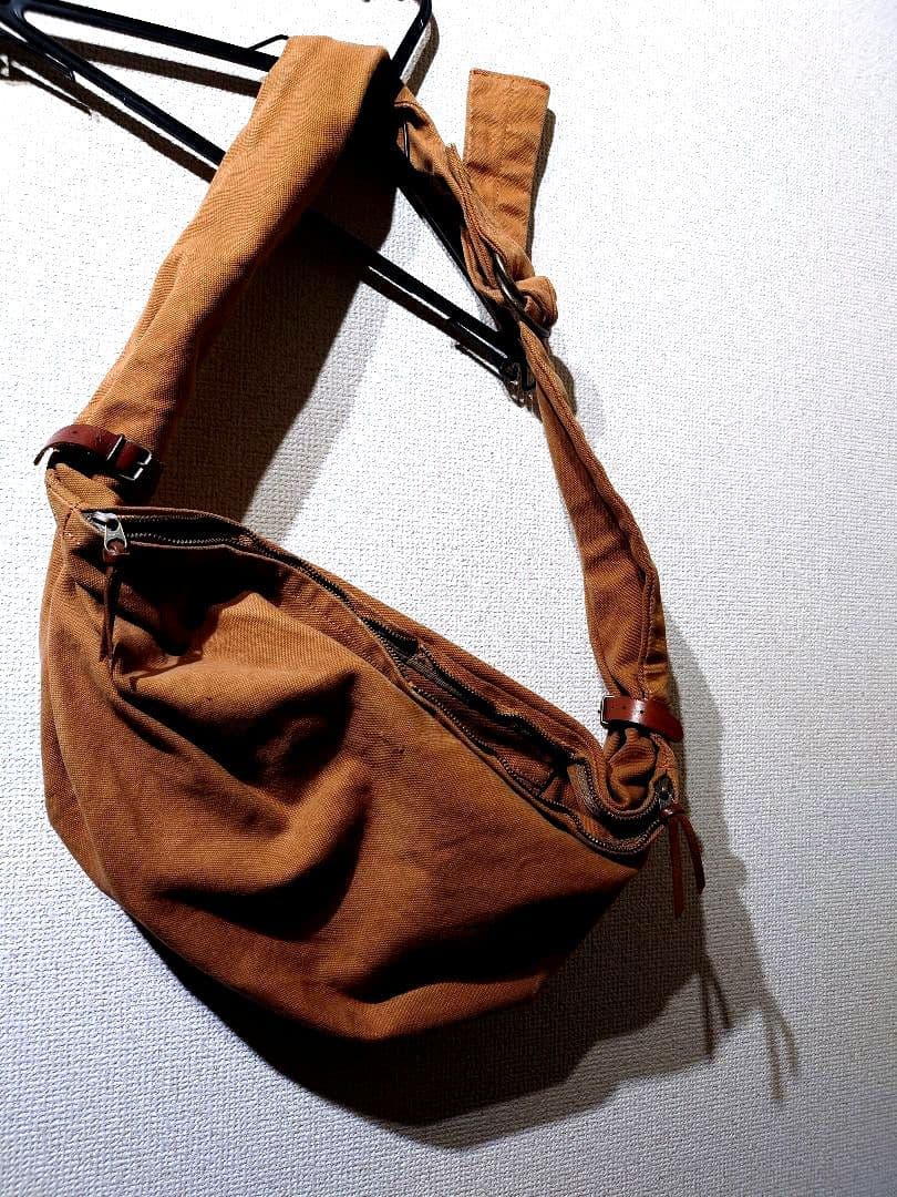 【送料込】kapital 帆布 リトル スナフキン バッグ キャメル KAPITAL EK-612 6号帆布 リトルスナフキンBAG