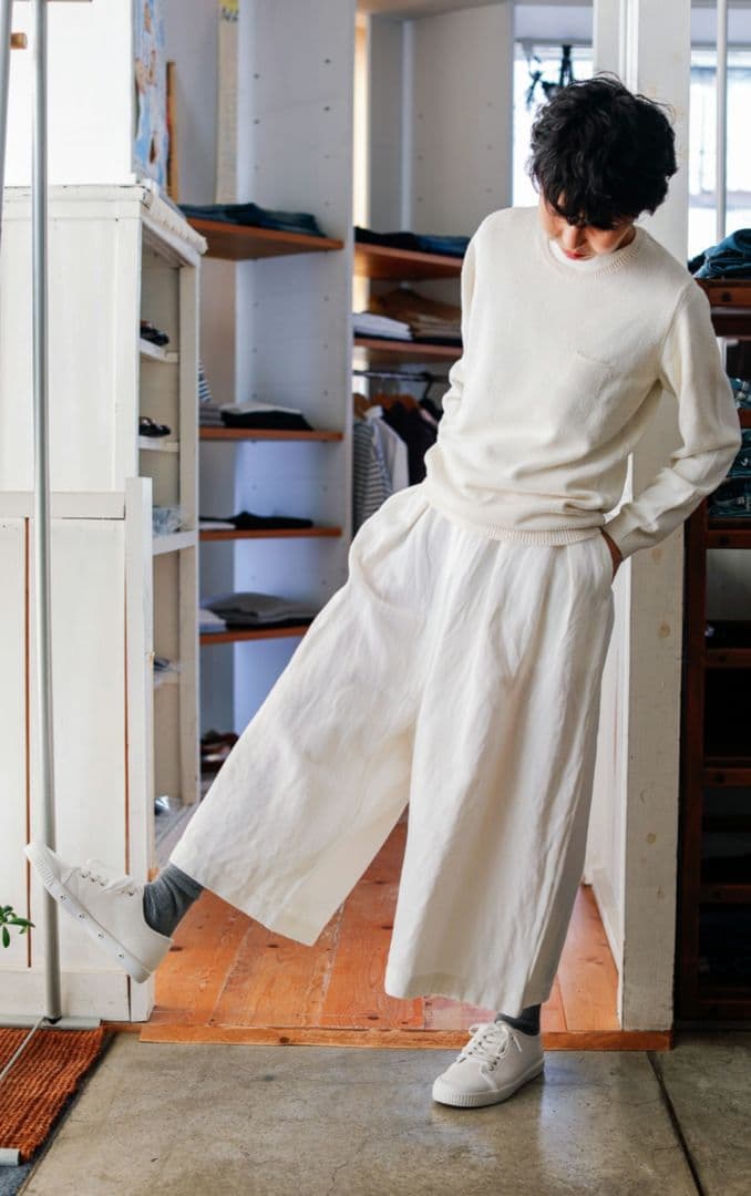 美品ゴーシュ【定価3.8万】リネンコットンカルゼタックパンツ ゴーシュ / リネンコットンカルゼ Series | PEOPLE | ピープル