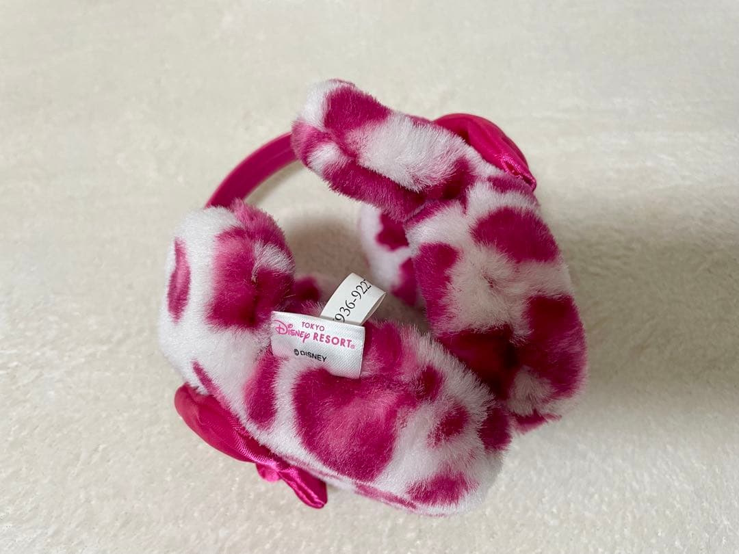 ディズニー イヤーマフ 耳当て ヒョウ柄ピンク - メルカリ