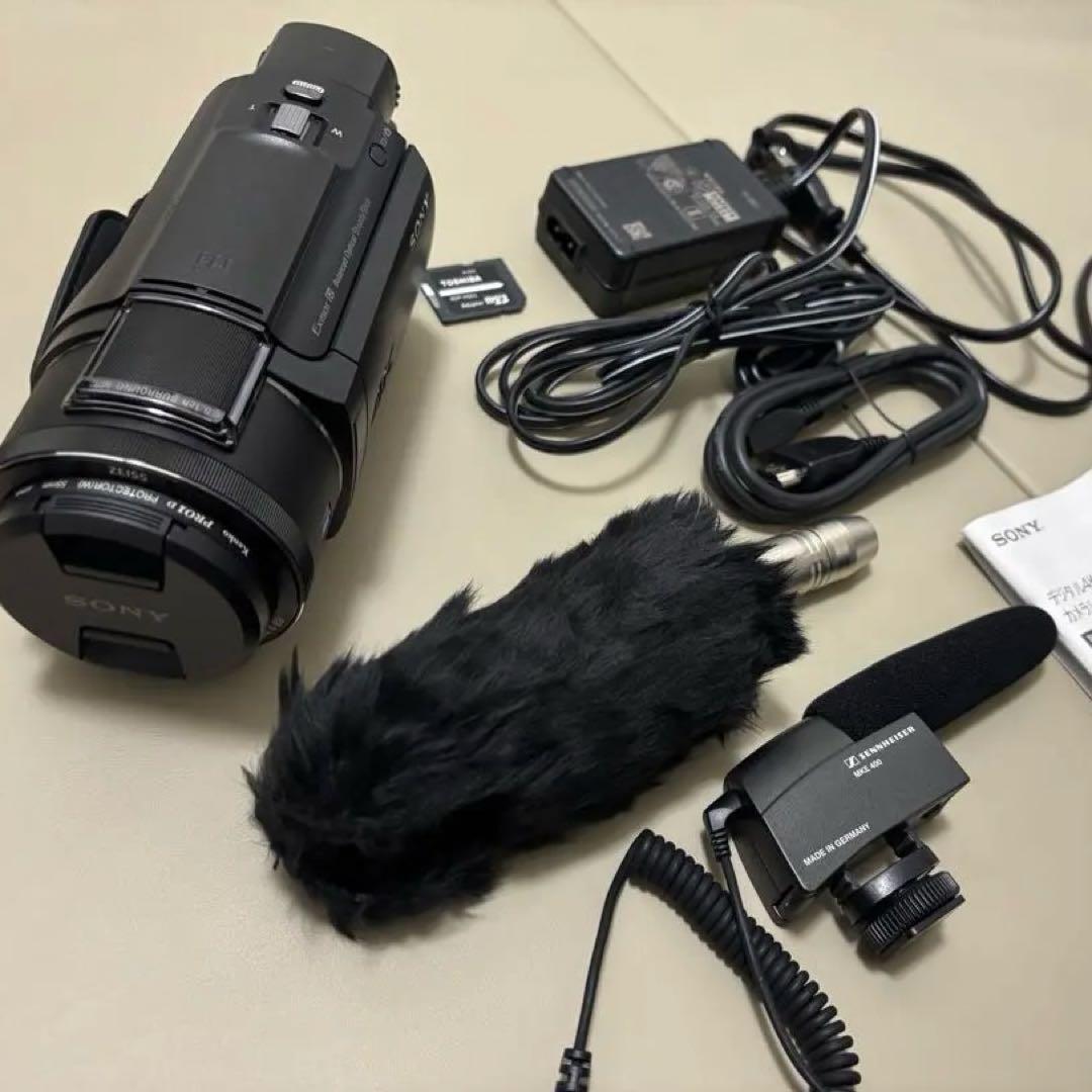 SONY FDR-AX60 4K・ゼンハイザー MKE 400その他色々セット SONY FDR-AX60 4K・ゼンハイザー MKE 400その他色々セット