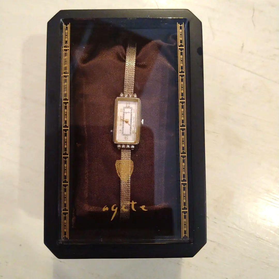 agete ダイヤK10ジュエリー腕時計 - メルカリ