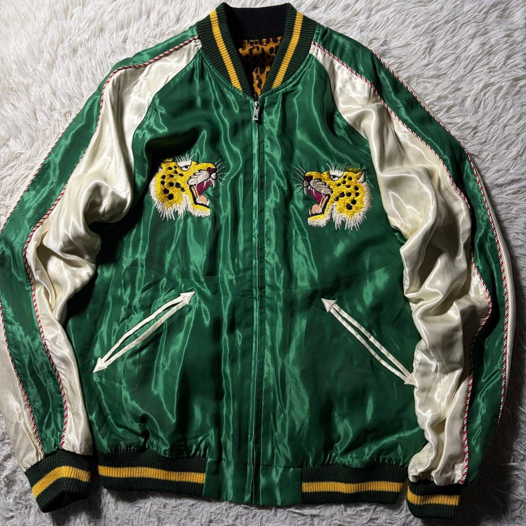 美品□テーラー東洋 BEAMS別注 スカジャン リバーシブル レオパード L