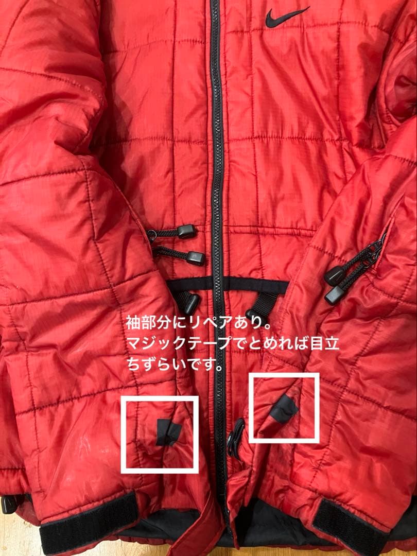 90s NIKE ACG ダウン ジャケット 赤 キルティング 中綿 - メルカリ
