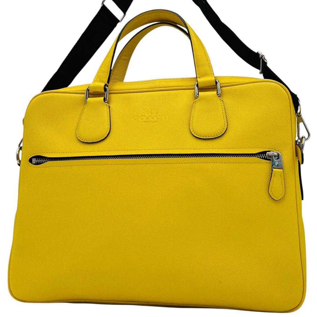 美品✨コーチ ビジネスバッグ ショルダーバッグ イエロー レザー 71710 コーチ COACH ショルダーバッグ （イエロー） -waja bazar - 海外