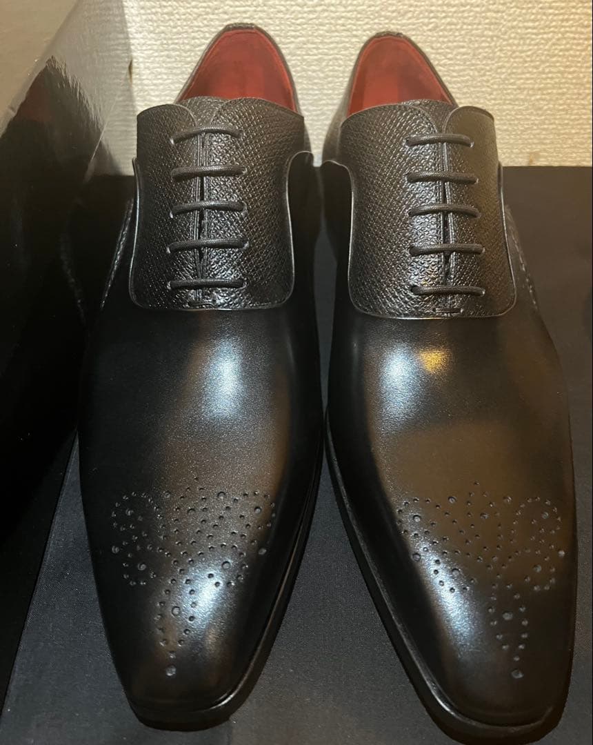 《価格対応可です！》MAGNANNI(マグナーニ)ブラックレザードレスシューズ