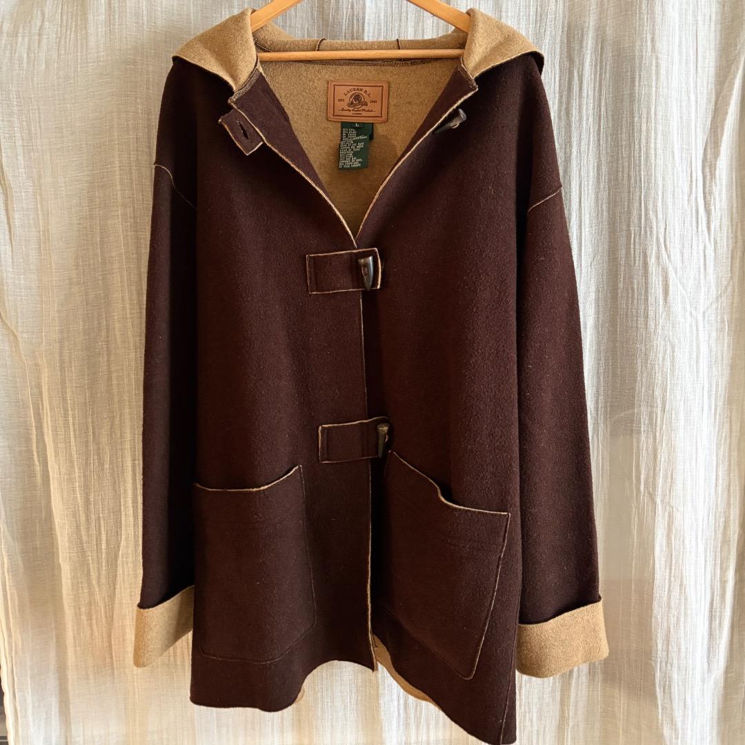 【 ちこ 】ウール フード付き ダッフルコート ブラウン Chico（チコ） コート アウター 「WEB限定」フードダッフルミドル
