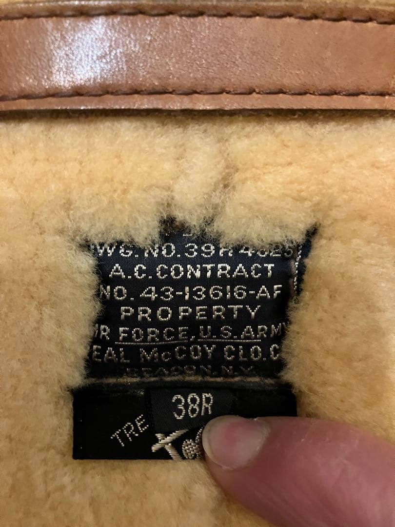 希少 旧THE REAL McCOYS B-6フライトジャケット サイズ38R - メルカリ