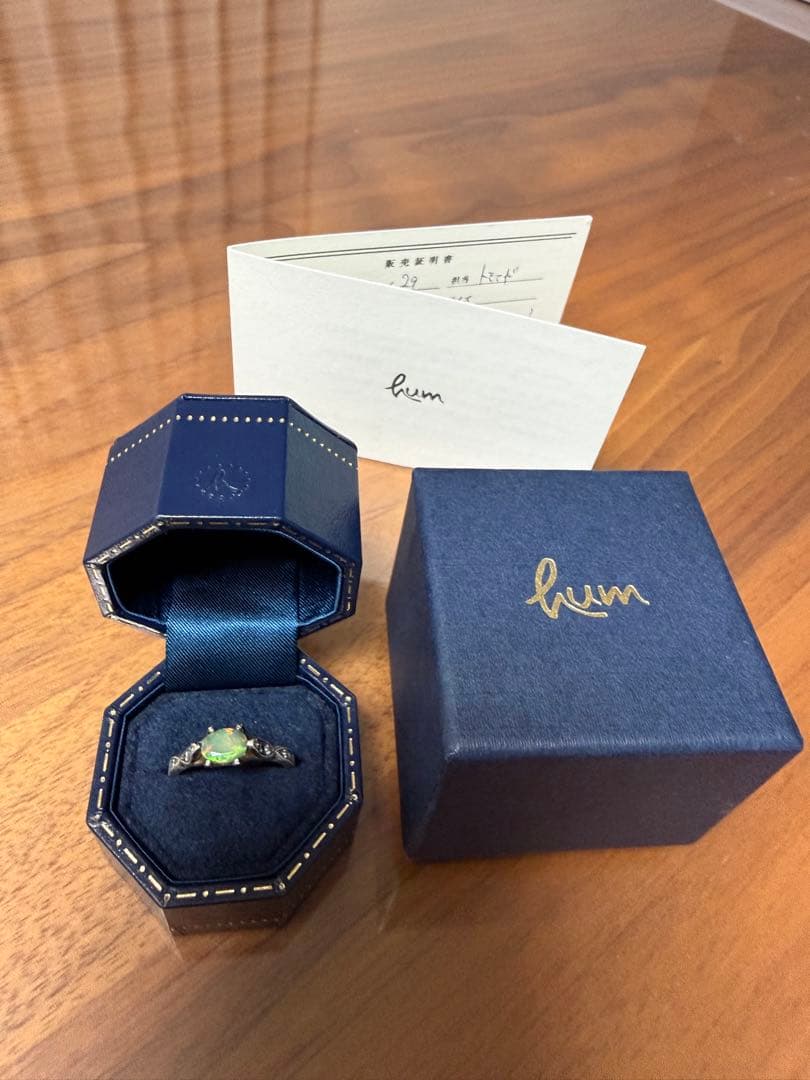 hum 半人前 シルバーリング ダイヤ オパール 12号 代官山蔦屋書店にて