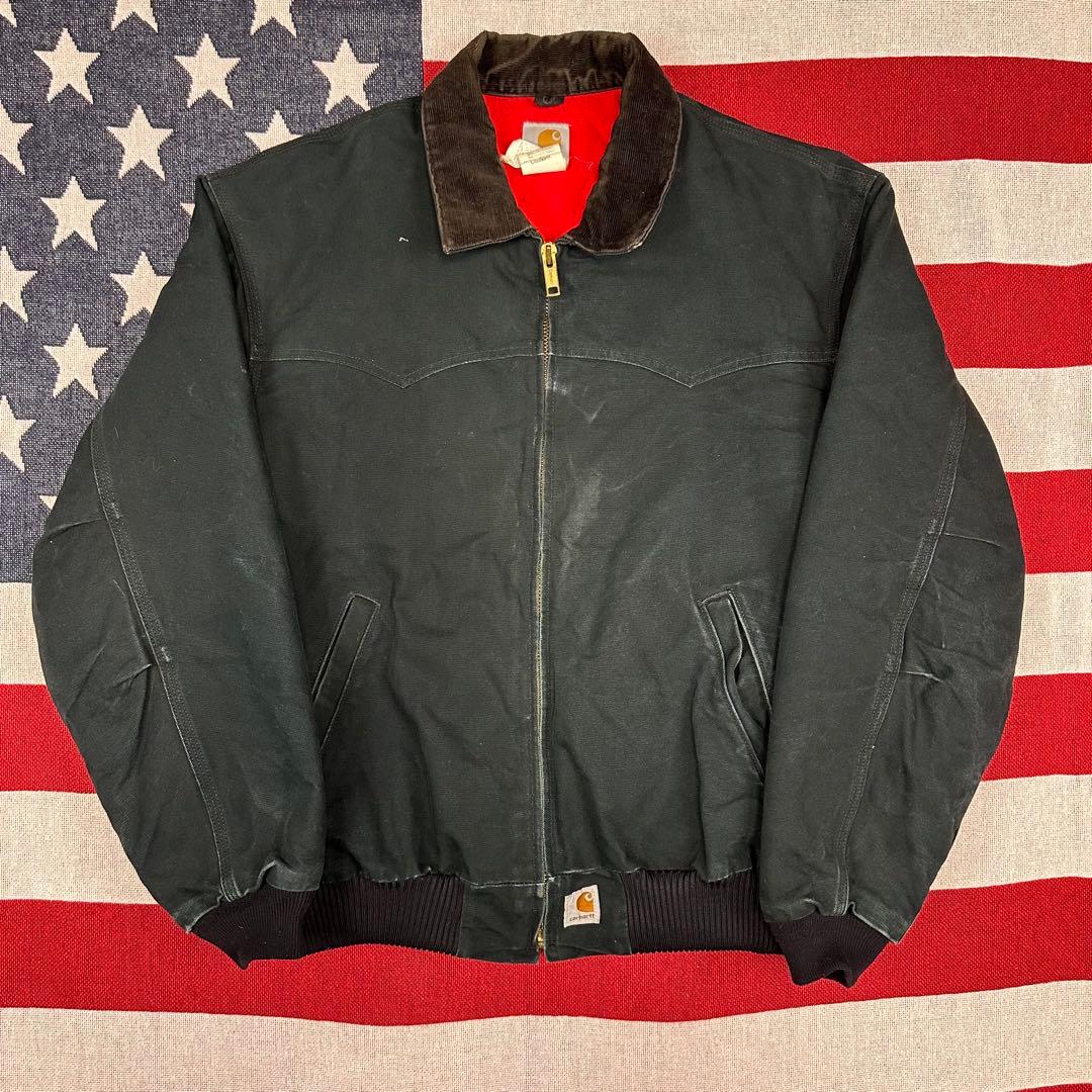 鬼雰囲気 ボロ カーハートJ13 BLK サンタフェジャケット ブラック 短丈