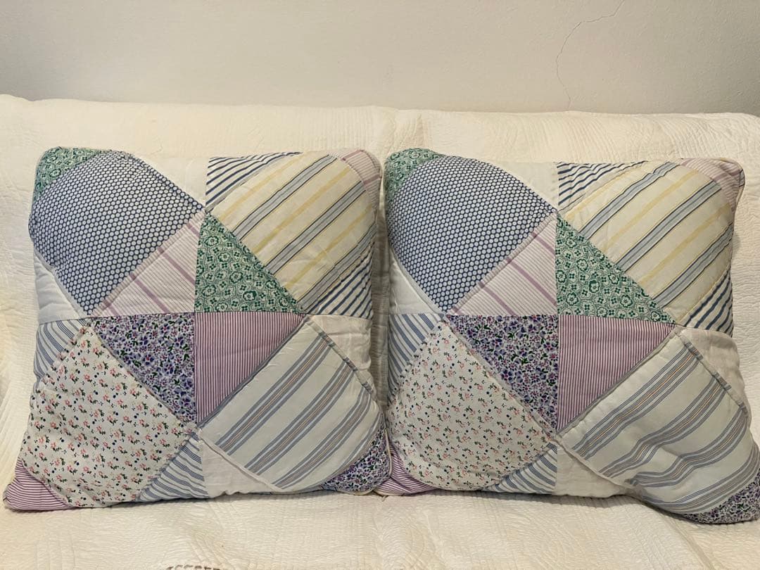 【美品・希少❗️】ラルフローレン・パッチワーククッション2個 POLO RALPH LAUREN（ポロ・ラルフローレン） ポロ ラルフ・ローレン