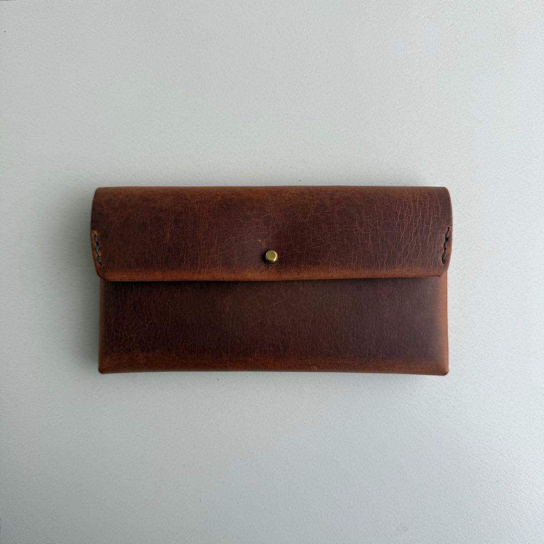 【ゆずこ】【新品未使用SAFUJI サフジ ミニ長財布（ホック） ブラウン SAFUJI ミニ長財布（ホック）｜手になじむレザー財布 ｜くらすこと公式